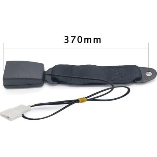 370mm Longer Camlock Auto Car Front Seat Belt Buckle Padding Socket Plug Connector with Warning Cable