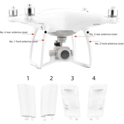 4pcs for DJI Phantom 4 Pro/Pro V2.0 Drone Landing Gear Antenna Cover Replacement Legs Cover Cap Repair Parts Replace Accessories