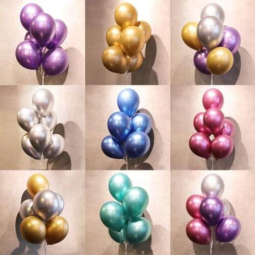 5/10/12 Inch Rose Gold Champagne Gold Metal Chrome Balloons Birthday Party Wedding Decorations Baby Shower Background Supplies