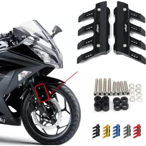 For KAWASAKI Ninja 300/400 250 250r abs Motorcycle CNC Accessories Mudguard Side Protection Block Front Fender Anti-Fall Slider