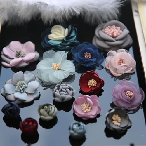 Hair accessories DIY material applique hair band DIY accessories swimsuit decorative flower cloth art flowers 3D patch