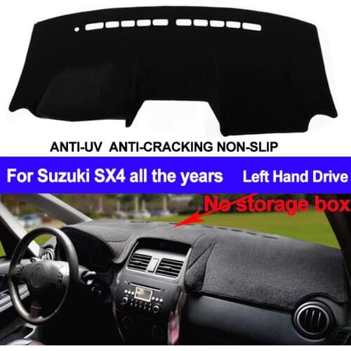 TAIJS Car Dashboard Cover For Suzuki SX4 All The Years No Storage Box Dash Mat Dash Pad Auto DashMat Carpet ANti-UV NON-Slip