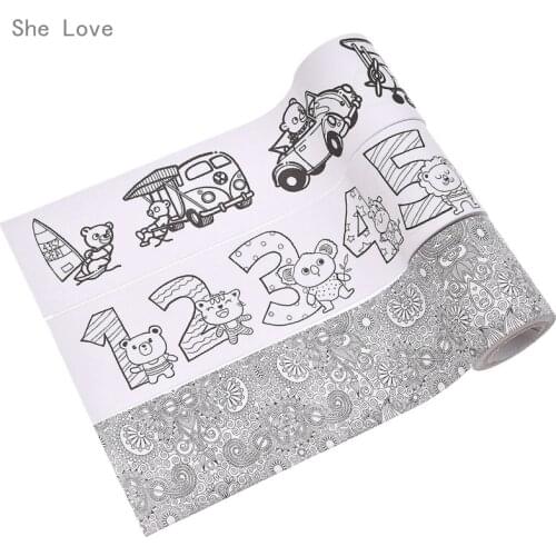 Chzimade Random Pattern Wide DIY Coloring Washi Tape Japanese Paper Scrapbooking Tools Masking Tape Decorative Stationery Tape