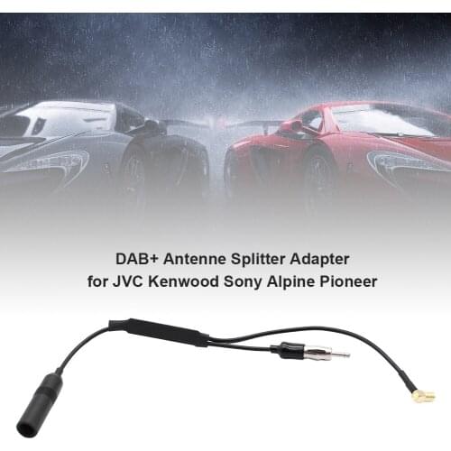 DAB + Antenna Splitter Adapter Personal Car with Amplifier Easily Installation Elements for Sony JVC Kenwood Car Radio