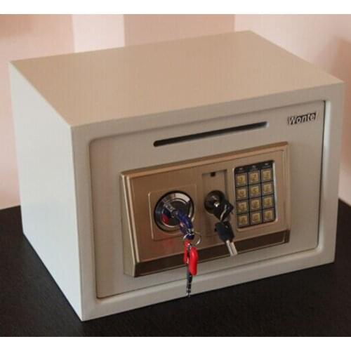 Home anti-theft small safe deposit box All steel electronic hotel safe office in-wall mini safe deposit box