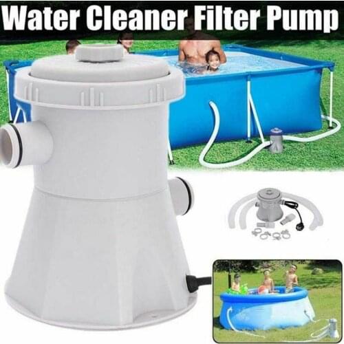 220V Electric Swimming Pool Filter Pump Swimming Pool Pump and Filter Kit Paddling Pool Pump Water Cleaning System UK EU Plug