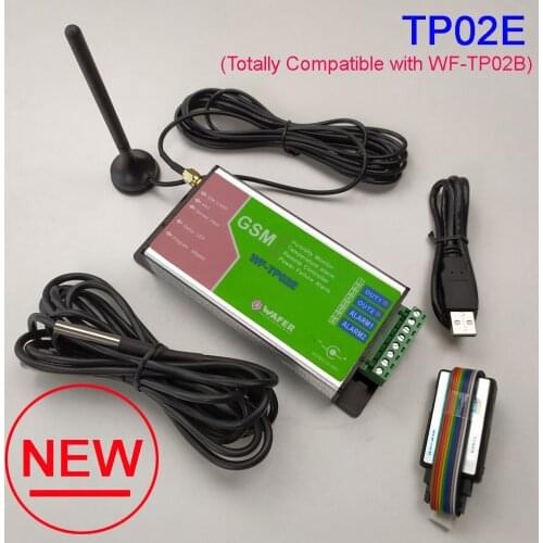WF-TP02E Power failue alarm GSM SMS GSM temperature alarm monitoring remote controller with 3 meter length wafer proof sensor