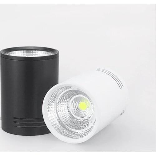 Foco LED COB regulable, de AC85-265V, 7W, 15W,12W, 20W , ángulo ajustable, luz montada en superficie de aluminio, iluminación i