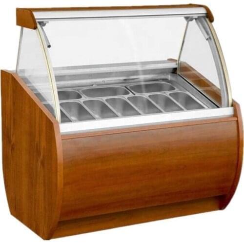 10 Pans Air Cooling Commercial Used Ice Cream Display Freezer Sale ice cream display freezer cabinet CFR BY SEA