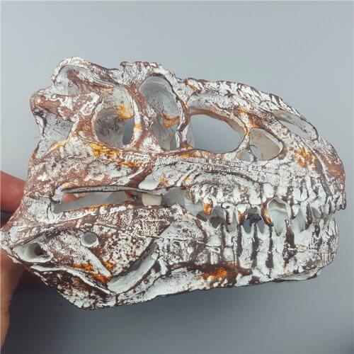 MRZOOT Resin Dinosaur Skeleton Model Tyrannosaurus Skull Animal Research Teaching Collection Crafts Creative Home Decor
