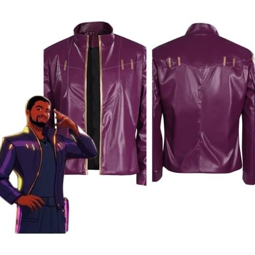 What COSPLAY If- Star Lord T‘Challa Cosplay Costume Coat Outfit Halloween Carnival Suit
