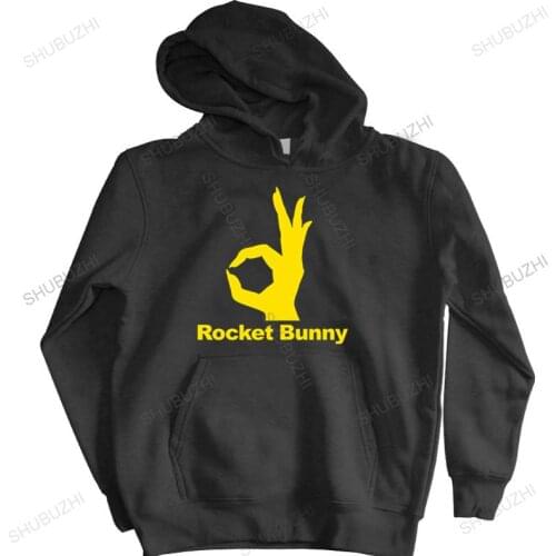 Men autumn sweatshirt black hoody rocket bunny cool hoodie tops & zipper warm hoody bigger size unisex Outwear men hoodies