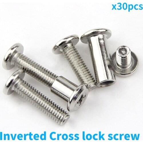 6mm nickel-plated flat-head cross-set locking screw rivets butt-joint willow nail fittings splint