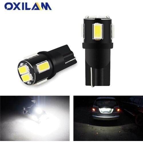 OXILAM 100Pcs T10 LED 194 168 W5W 12V Car Lights Bulb White Auto Interior Lighting License Plate Reading Dome Trunk Lamp