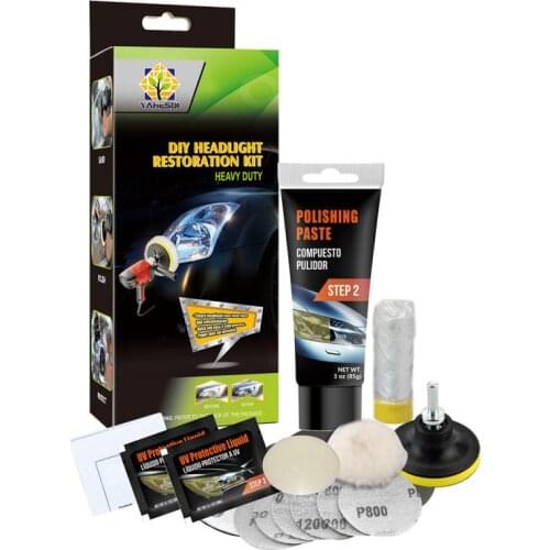 Professional headlight repair kit DIY headlight brightener car care repair kit head lens cleaning (manual)