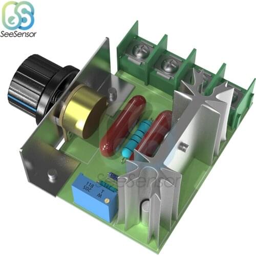 2000W AC 220V Adjustable SCR Motor Speed Controller Regulator Governor Temperature Voltage Regulator Dimmer Switch Control