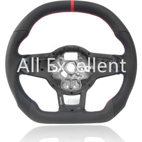 Napa Leather & Perforated Leather Steering Wheel with Mark For Volkswagen Golf MK7 GTI R