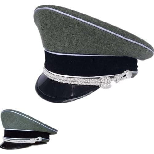 Gray Woolen Cloth Big Brimmed Hat German Hat Soft Hat Suit Hat Retro WW2 Hats For Man Hat Cap Hiking Hat Sports