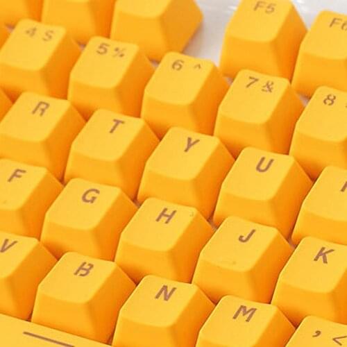 106 Keys PBT Solid Color Backlight Keycaps Replacement for Mechanical Game Keyboard Fashion Computer Accessory PBT Replacement