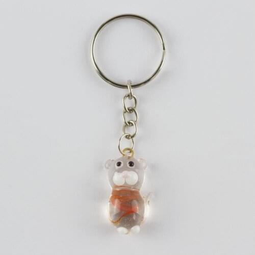 Cat Figured Glass Keychain
