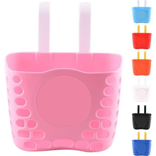 Bicycle Basket Children Bike Plastic Hanging Front Handlebar Carrier Saddlebag Cycling Hanging Panniers Bike For Most Kids Bikes