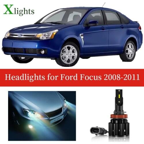 Xlights Led Headlight Bulb For Ford Focus 2008 2009 2010 2011 Low High Beam Canbus Car Headlamp Lamp Light Lighting Accessories