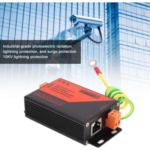 10KV lightning Ethernet Surge Protector Monitoring System RJ45 Lightning Suppressor for Security Using