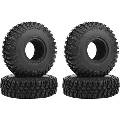 4PCS 52X18mm 1.0 Inch Soft Rubber Wheel Tire Tyre for 1/24 RC Crawler Car Axial SCX24 90081 AXI00001 Upgrade Parts