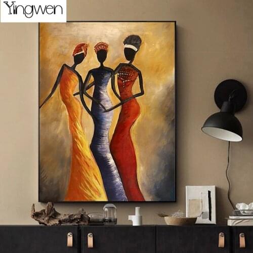 5D DIY Diamond Painting Full Square/Round Drill Vintage African Woman Portrait Rhinestone Embroidery Cross Stitch Home Decor