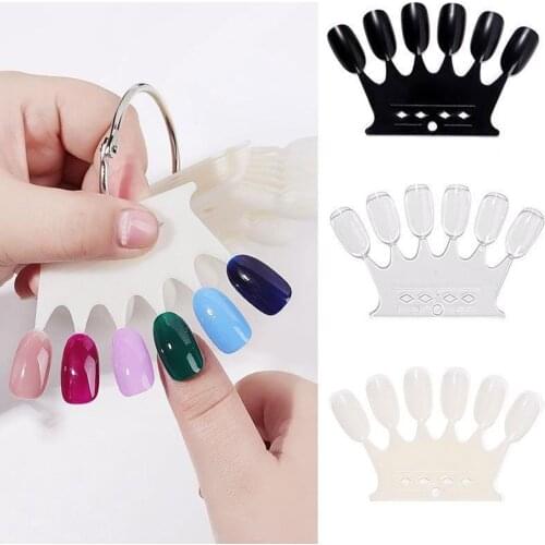 60 Tips False Nail Art Tips Sticks Nail Polish Color Card Plates Display Polish Board Nail Art Practice Templates