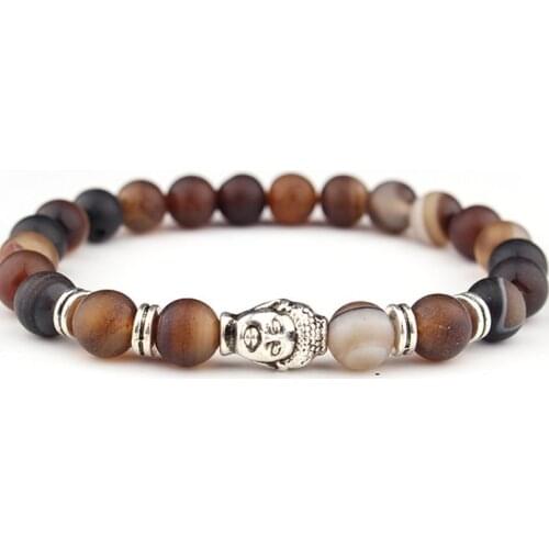 8mm ceramics rope Chakra Healing Reiki Buddha Prayer Yoga Bracelet adjustable Macrame Matte Volcanic Stone Bangles h35dz