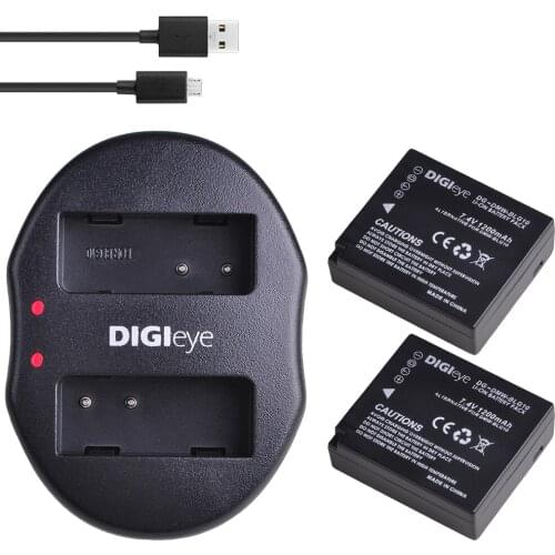 2X DMW-BLG10 BLE9 Battery + Dual USB Charger for Panasonic Lumix DMC-GF5 GF6 GX7 DMC-LX100 DMC-GX85 GX80 ZS200 ZS100 ZS60