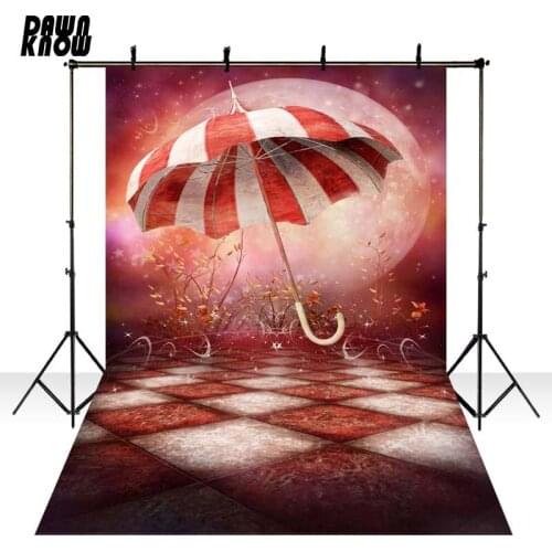 DAWNKNOW Pink Moon Umbrella Photography Background Backdrop Fairy Tale Baby Photocall Children Wedding Photo Shoot Studio GY321