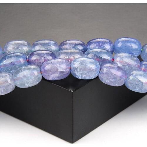 Light Blue Cylinder Beads Snow Cracked Vein Agates Beads For Jewelry DIY Handmade Bracelet Earrings Necklace Accessories 10x14mm