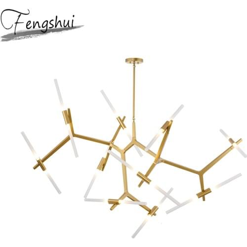 Modern Luxury Iron Glass LED Chandeliers Ceiling Chandelier Indoor Lighting Dining Living Room Kitchen Bedroom Loft Hanging Lamp