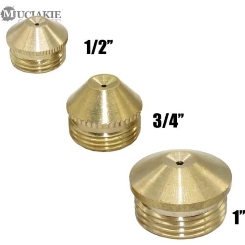 MUCIAKIE 10PCS G1/2 G3/4 G1 inch Brass Nozzle Copper Mist Dust Prevention Sprinkler Garden Lawn Plants Irrigation Spray Misting