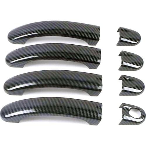 For Volkswagen VW Jetta MK5 2005-2011 Carbon Fiber Exterior Side Door Handle Cover Trim ABS Car Decoration