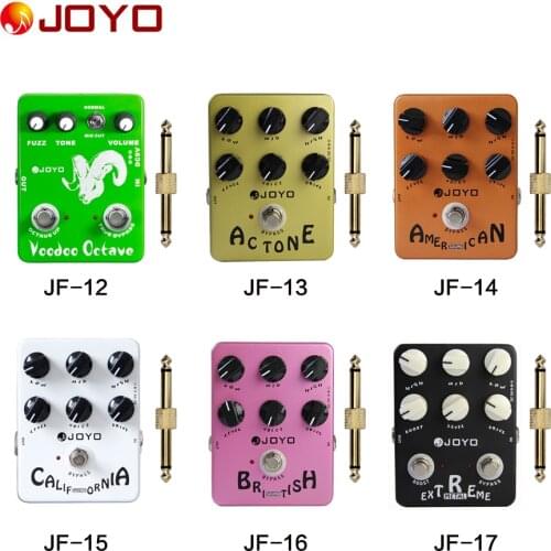 NEW JOYO effect pedal Deluxe Crunch Voodoo Octave Digital Delay Digital Delay and 1 pc pedal connector