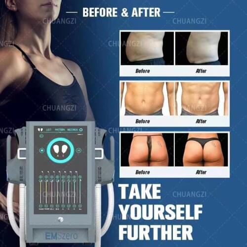 Portable EMslim HI-EMT Machine 4 handles Muscle Stimulation EMS Electromagnetic Fat Shaping Beauty Instrument