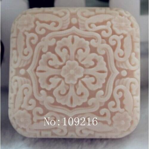 Wholesale!!!1pcs Lace & Square (zx63) Silicone Handmade Soap Mold Crafts DIY Mould