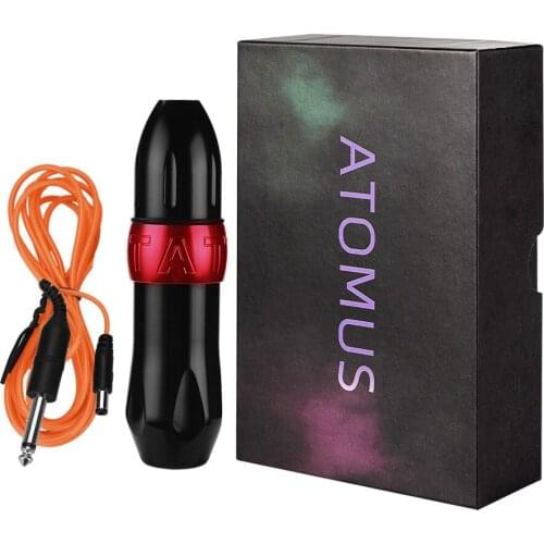 ATOMUS Tattoo Pen Rotary Long Round Tattoo Gun Machine with DC Clip cord Tattoo Machine Tattooist Body Art