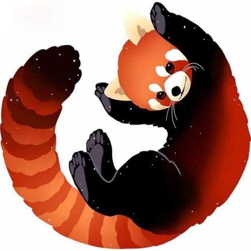 Personality Red Panda Vinyl Car Stickers Anime DIY Laptop Decoration Snowboard Waterproof Vehicle Window Decal Apply To Car Door