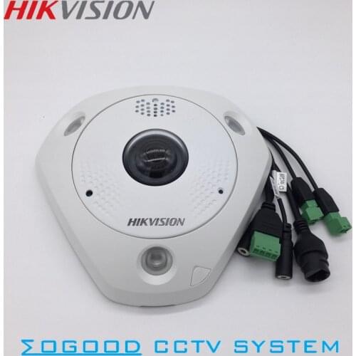 Hikvision DS-2CD63C5F-IHVS Replace DS-2CD63C2F-IVS 12MP Fisheye View Outdoor Waterproof IP Camera H.265 Built-in Mic Speaker