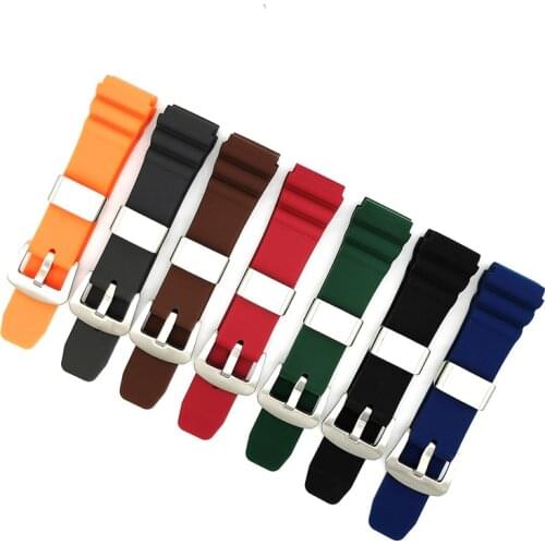 Replace Smart Watch Accessories Strap For Seiko Diver Band Silicone Rubber Watchband Bracelet 22mm Steel Fold Buckle Clasp Wrist