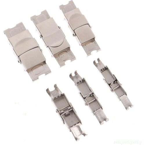 10pcs Steel Crimp Jaw Hook Watch Band Clasps DIY Jewelry Connect Lace Buckle