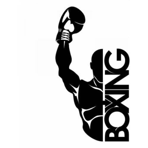18x11cm Boxing Young Male Boxer Car Sticker Sport Lover Waterproof Mural Decal Accessories CL400
