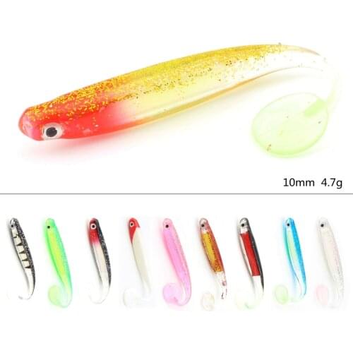 3pcs 100mm 4.7g Fishing Lure Shad Worm Silicone Soft Bait Isca Artificial Wobbler Fishing Deepwater 3D eye Lures