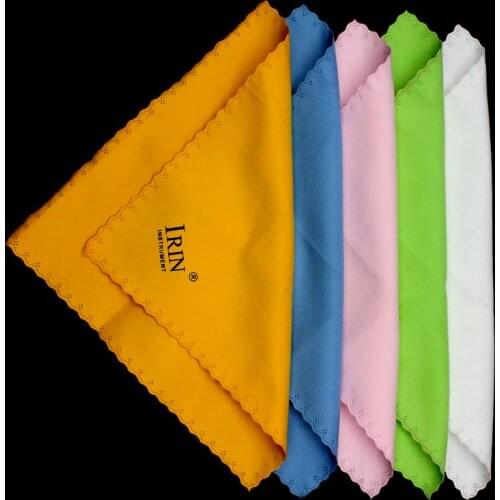 5pcs Microfiber Cleaning Polishing Polish Cloth for Musical Instrument Guitar Violin Piano Clarinet Trumpet Sax Universal 87HF