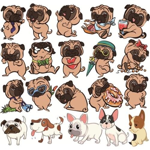 50pcs Corgi Bulldog dogs animals kids classic 90s kids Stickers pack fans paster scrapbooking diy phone laptop decorations gifts