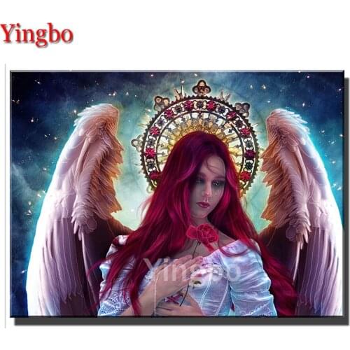 5d Diy Diamond Painting Cross Stitch Full Square Drill Fantasy angel sad tears Diamond Embroidery kits Diamond Mosaic Arts